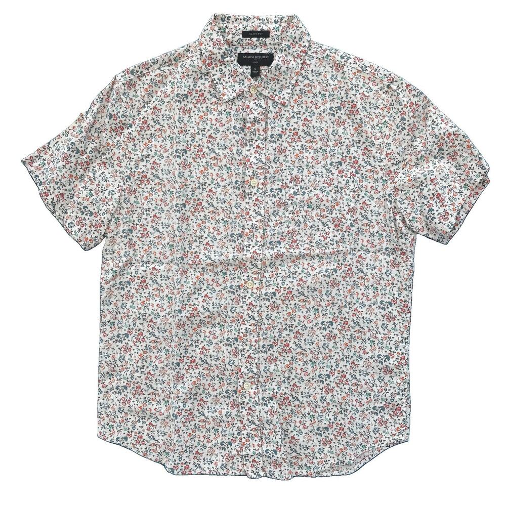 Banana Republic Slim Fit Linen Women’s Size Small Ditsy Floral EUC